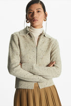 Casual Wool Blend Short Cardigan