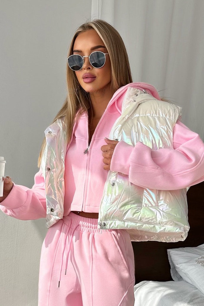 Sleeveless Laser Quilted Puffer Jacket Secondary image