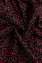Side Slit Deep V Neck Tie Waist Floral Maxi Dress