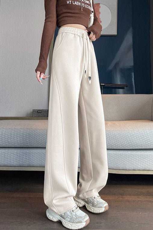 Draped Wide Leg Plush Knit Pants Main image