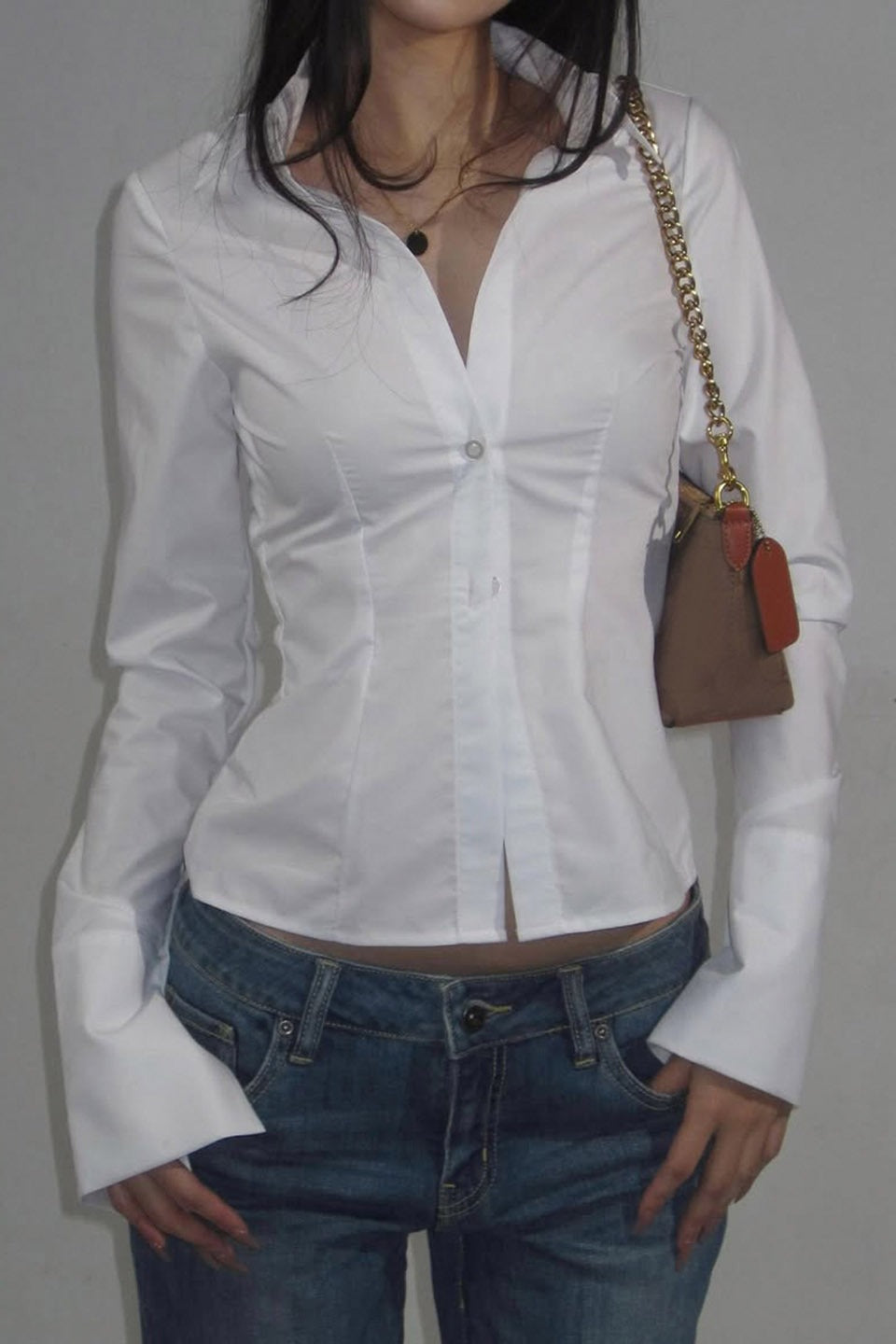 Waist Defining Flare Sleeve Blouse Main image