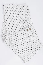 Polka Dot Low Rise Denim Mini Shorts