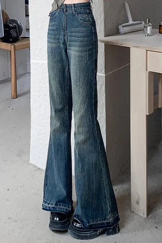 Slim Fit Elastic Bell Bottom Jeans Secondary image