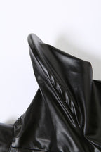 Exaggerated Pointed Shoulder High Neck Bolero Jacket