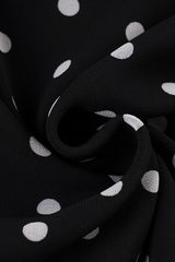 Polka Dot Wrap Tie Midi Skirt