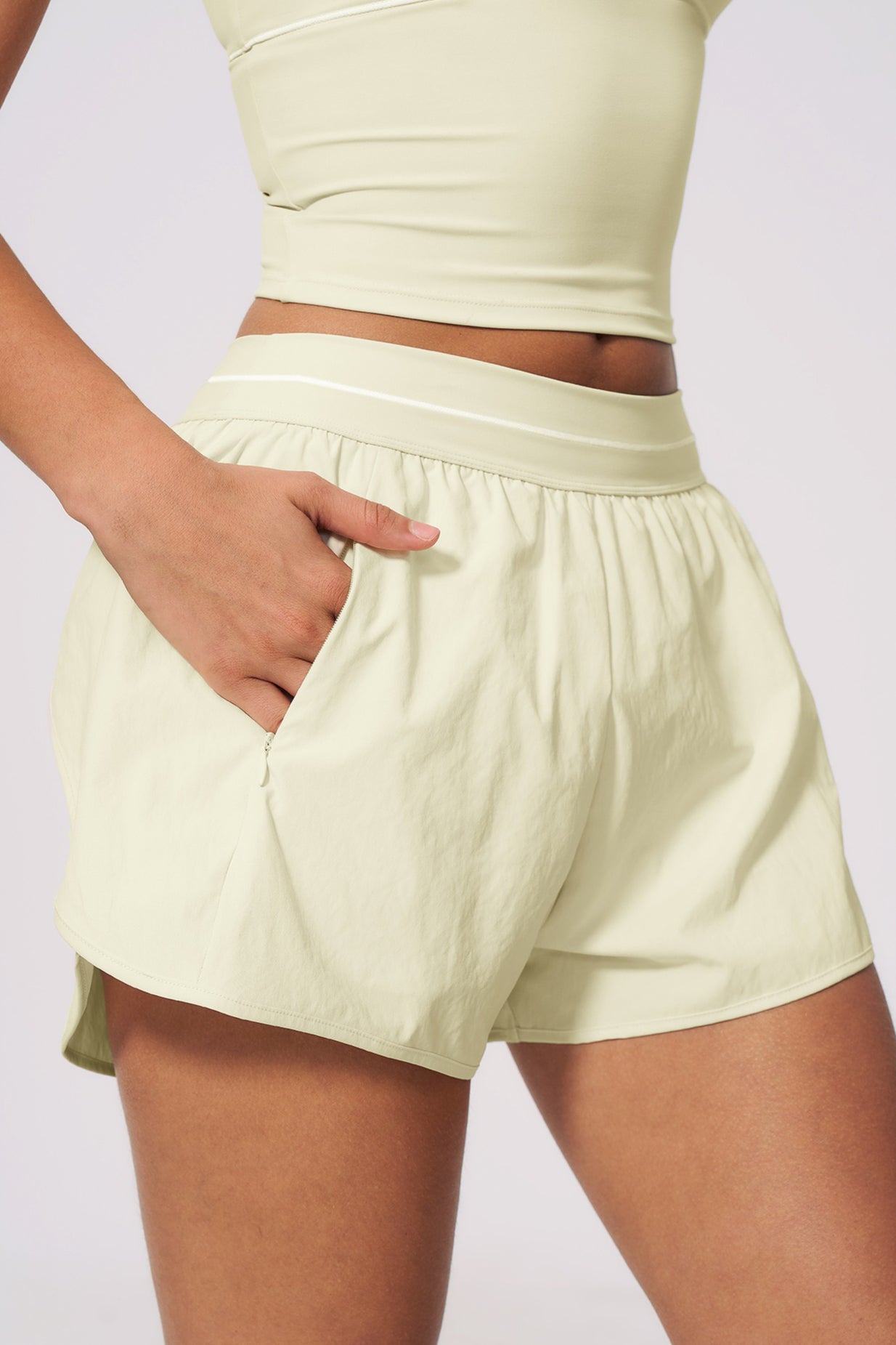 Brushed Double Layer Sports Shorts