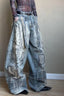 Needle Embroidered Wide Leg Jeans Blue / S