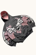 Skull Graphic Oversized Pullover Hoodie