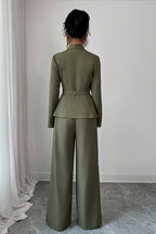 Long Sleeve Two Piece Blazer Pants Set