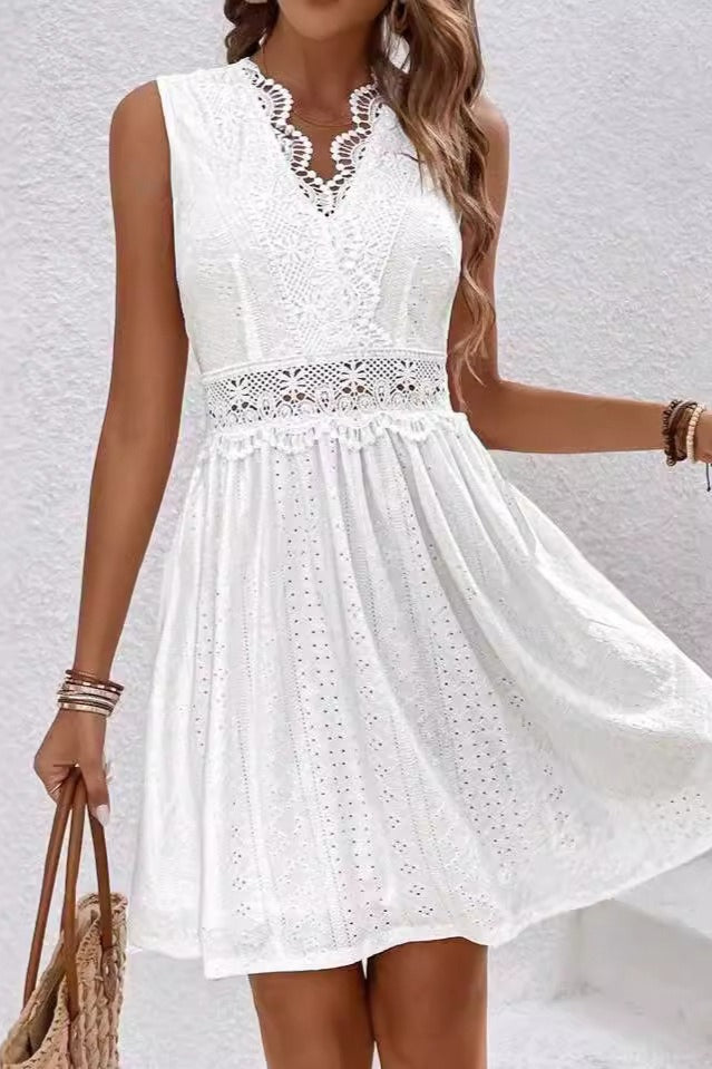 Jacquard Lace Patchwork Boho Dress Main image