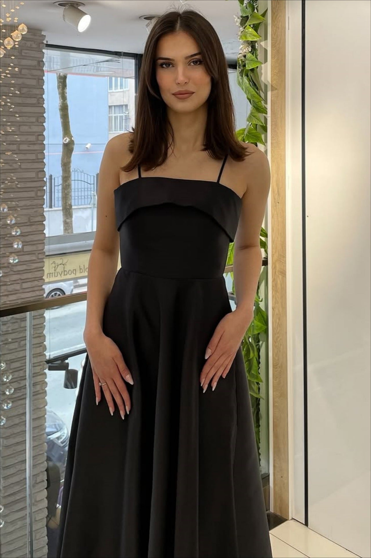 Elegant Satin Slip Vintage Formal Dress Secondary image