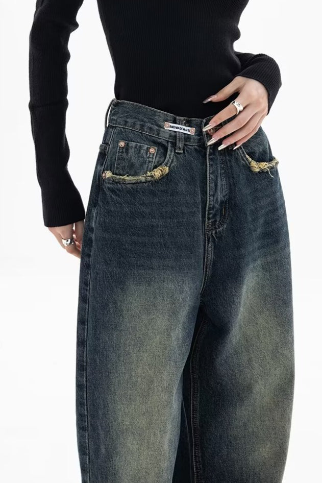 High Rise Loose Fit Vintage Jeans