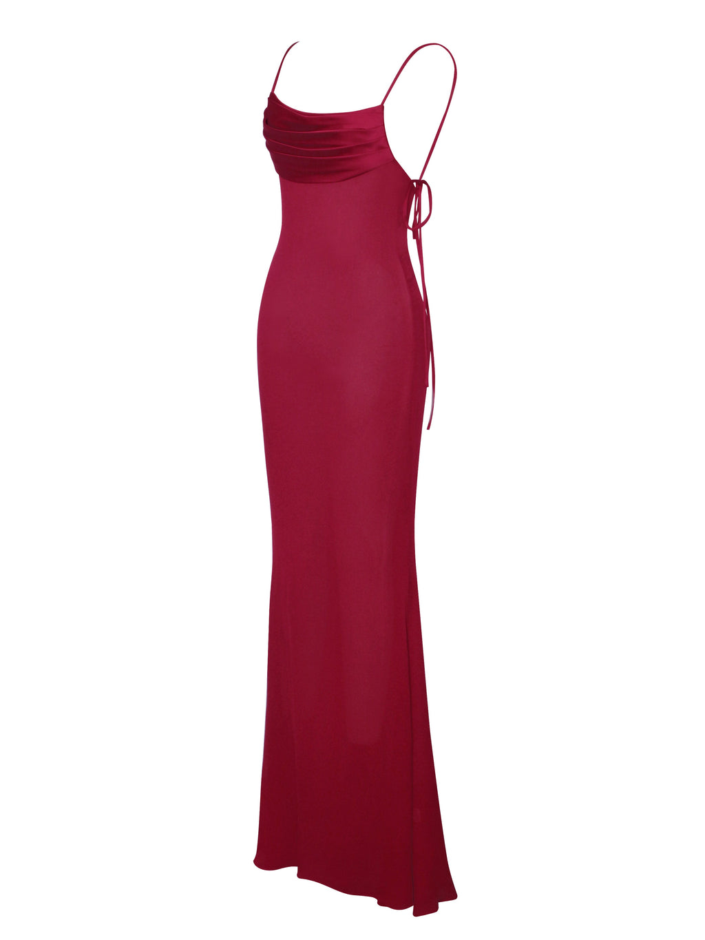 Tatiana Burgundy Rayon Charming Backless Maxi Dress Dresses