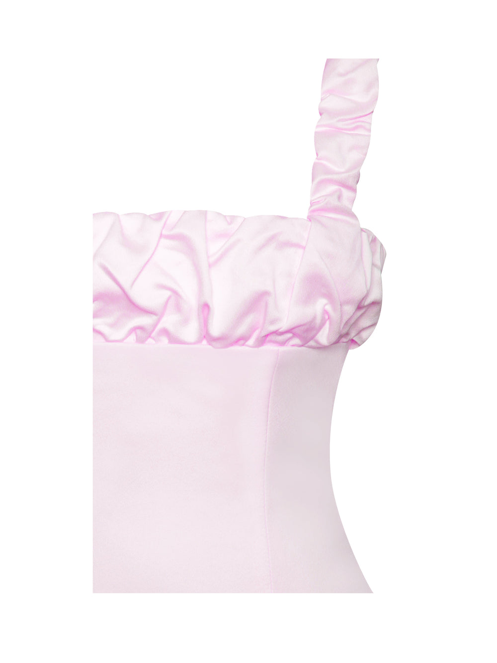 Aubrey Pink Satin Charming Bubble Hem Mini Dress Dresses
