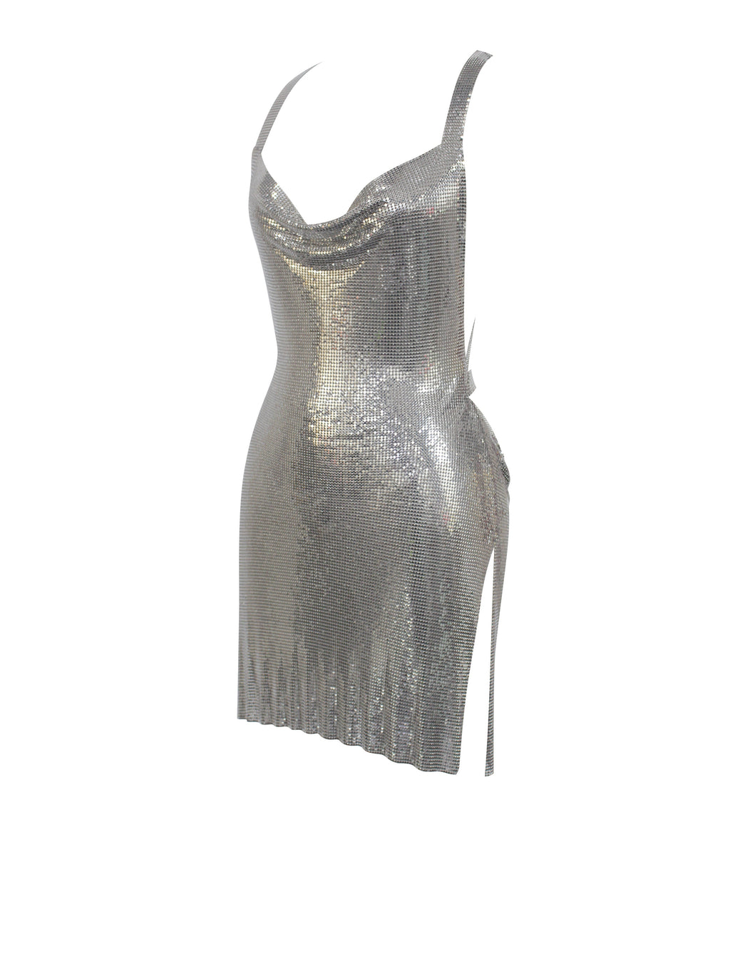Serenity Silver Stylish Copper Mesh Dress Dresses