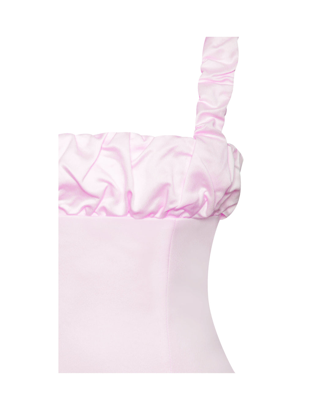Aubrey Pink Satin Charming Bubble Hem Mini Dress Dresses