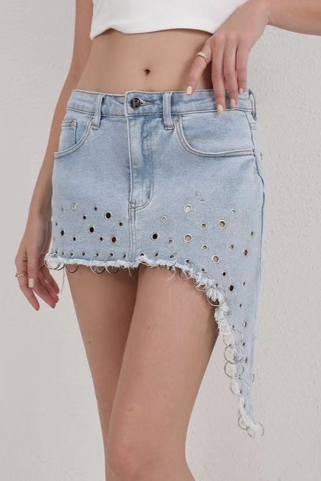 Stylish Design Denim Hot Girl Mini Skirt Main image