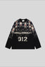 Star Stripe Sports Graphic Waffle Long Sleeve Tee