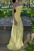 Ruched Bustier Mermaid Evening Dress