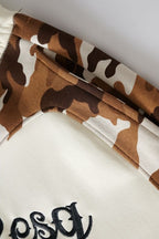 Camo Panel Wide Leg Sweatpants
