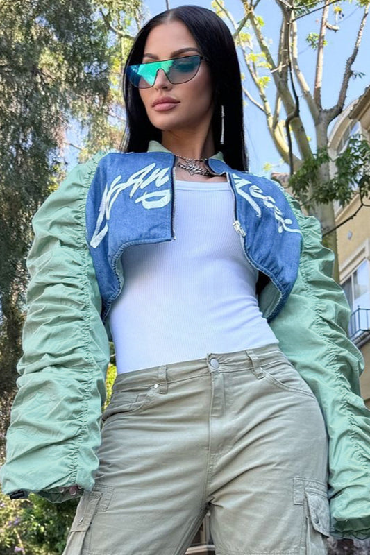 Street Style Letter Print Jacket Main image