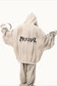 Distressed Washed Appliqué Letter Hoodie