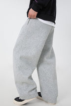 Heavyweight Pleated Baggy Straight Leg Sweatpants