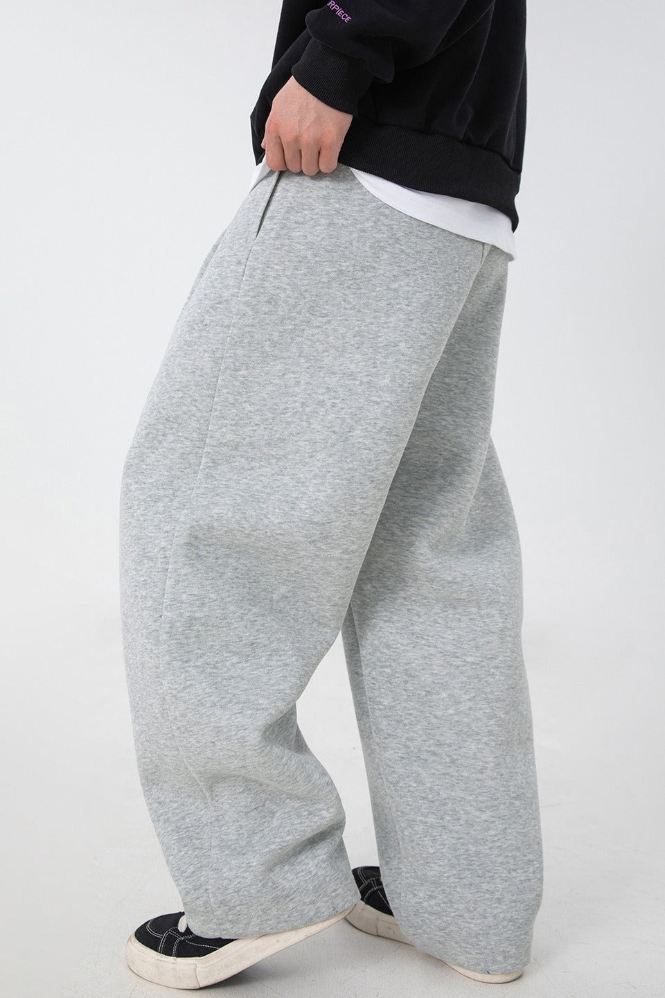 Heavyweight Pleated Baggy Straight Leg Sweatpants