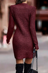 Solid Color Bodycon Knit Sweater