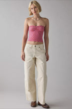 Snake Printed Strapless Tube Top