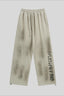 Washed Typography Wide Leg Fleece Sweatpants