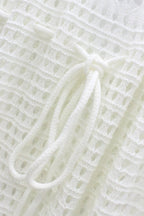 Knit Hollow Out Fringe Beach Maxi Cover Up