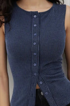 Casual Rib Knit Basic Everyday Tank Top