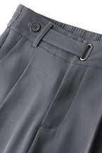 Fluid High Waist Narrow Wide Leg Straight Pants