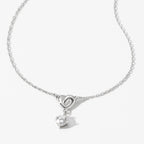 Heart Shape Zirconia Pendant Stainless Steel Necklace