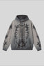 Skeleton Graphic Washed Pullover Hoodie