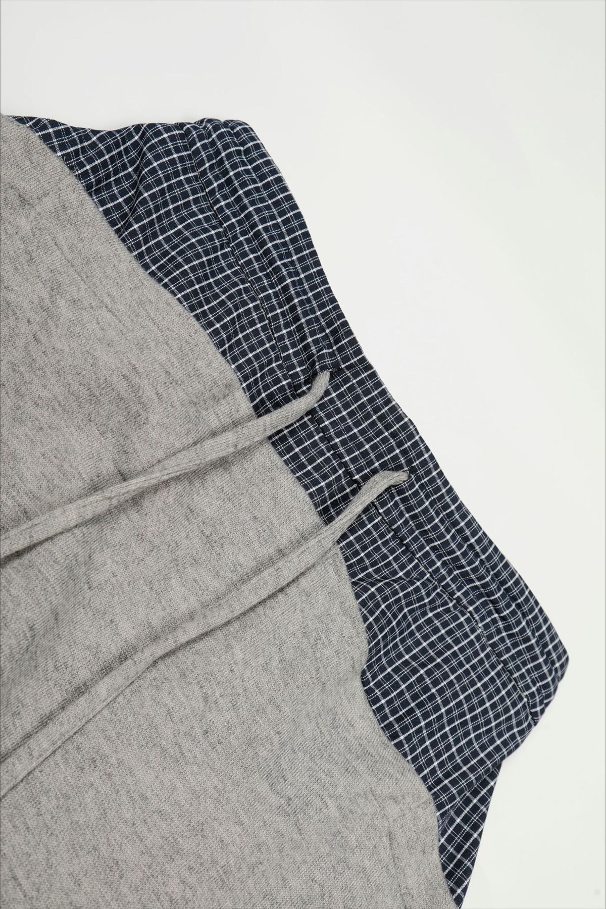 Plaid Panel Barrel Leg Sweatpants