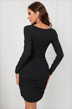 Black Lace Bodycon Cocktail Dress