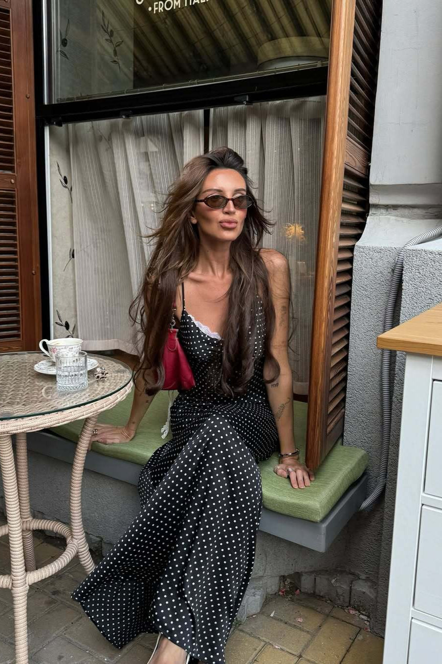 Sexy Polka Dot Cami Long Maxi Dress Secondary image
