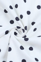 White Polka Dot Lace Trim Cami