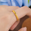 Vintage Hammered Gold Green Zircon Ring
