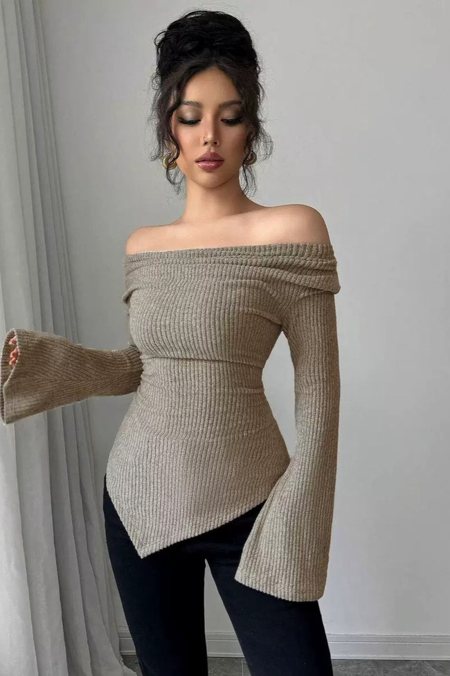 Bodycon Off-Shoulder Knit Top Main image