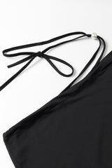 Tie Front Crop Top Bodycon Mini Skirt Set
