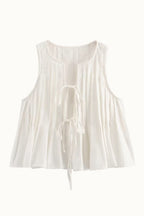 Tie Strap Sleeveless Top High Waist Skirt Set