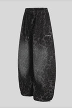 Leopard Print Wide Leg Sweatpants