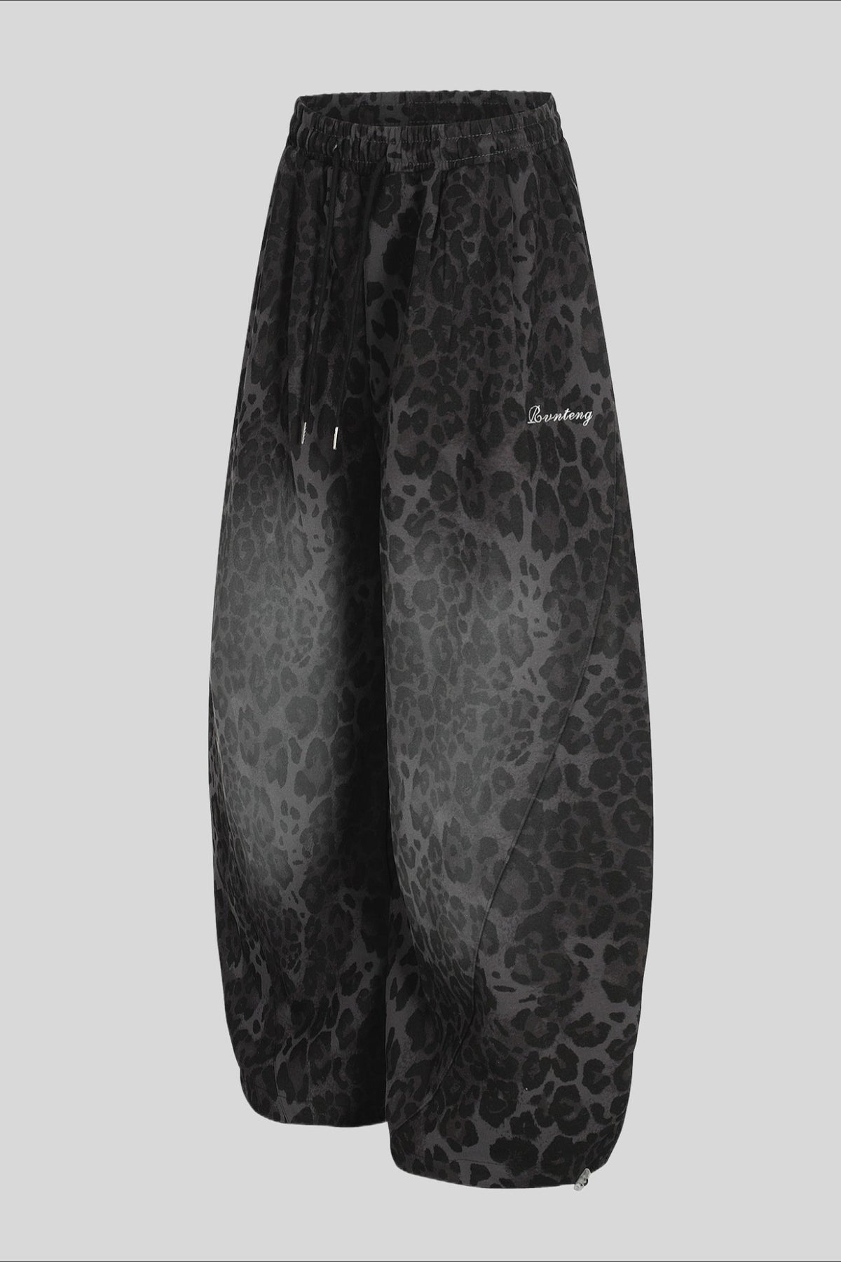Leopard Print Wide Leg Sweatpants