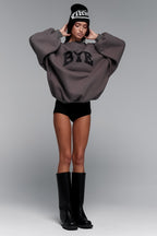 Statement Graphic Crew Neck Sweatshirt