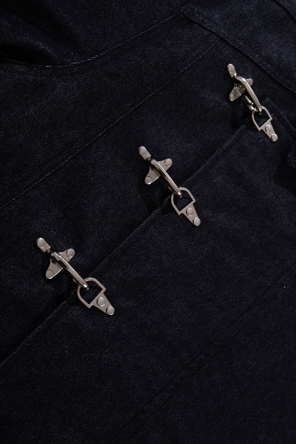 Washed Denim Toggle Closure Workwear Jacket