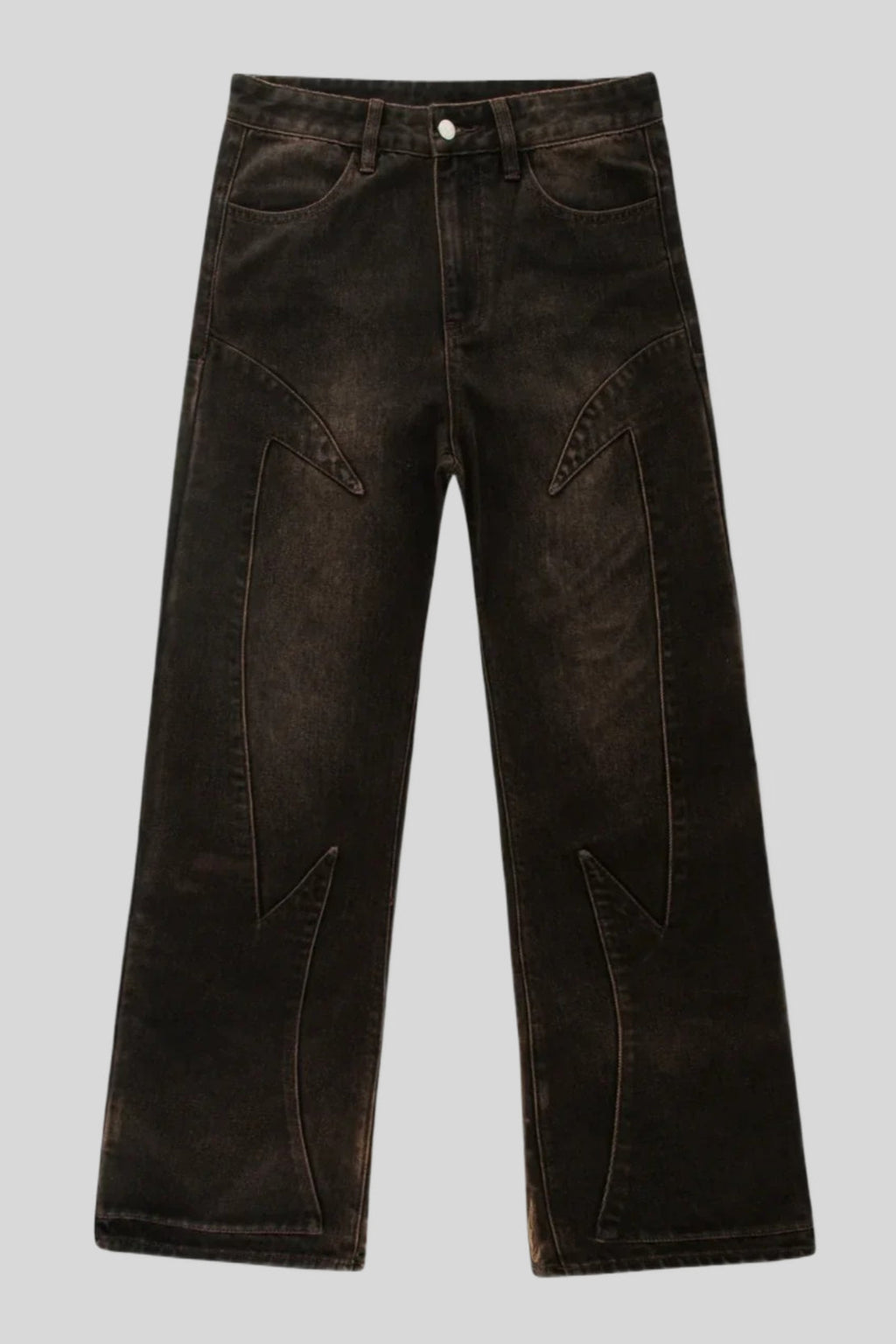 Eagle Angel Embroidered Wide Leg Jeans