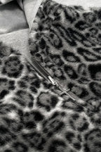 Reversible Leopard Lined Zip Up Hoodie